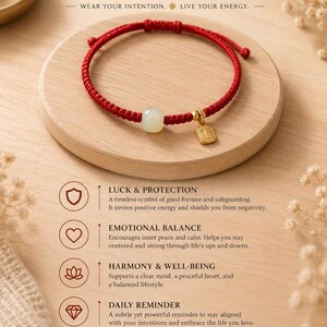 Good Luck Feng Shui Bracelet, Red String Wealth Bracelet with Fu Charm, Protection & Prosperity Bracelet, Adjustable Lucky Gift for Her lucky bracelet