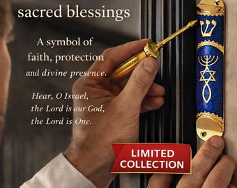 Mezuzah kosher da porta con pergamena – Custodia per mezuzah ebraica per porta, regalo di benedizione per la casa ebraica