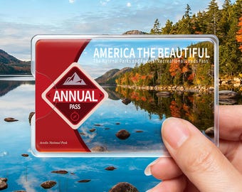 National Park Pass Sleeve, Park Pass Holder, Protective Cover, 24 Park Designs, Hiking Gift, Camper Gift