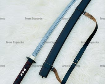 Handmade Real Damascus Katana – Hand Forged Full Tang Japanese Samurai Sword