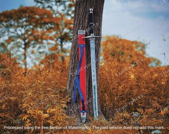 Dragon Ball Z Trunks Sword Replica – Handmade Stainless Steel Cosplay Prop with Scabbard – best Gift for Anime Fans, birthday gift for him.
