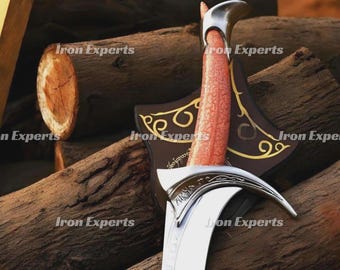 Handmade Orcrist Sword: Fantasy-Inspired High Carbon Steel Decorative Sword with Leather Sheath