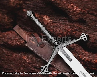 Handmade Scottish Claymore Sword: Black Medieval Highland Steel, Groomsmen Gift, Gift For Him/Her, Christmas,Birthday Gift