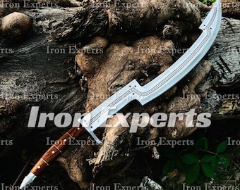 Espada Khopesh egipcia de 66 cm forjada a mano - Hoja de acero al carbono 5160 con mango de palisandro