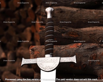 Espada de Connor Macleod de las Tierras Altas hecha a mano: espada de Marto The Witcher, espada del clan Geralt de Rivia: regalos para él, padrinos de boda, día de San Valentín.