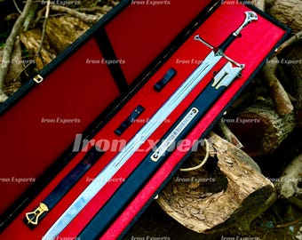 Handmade Fantasy King Sword | Steel Replica with Display Box