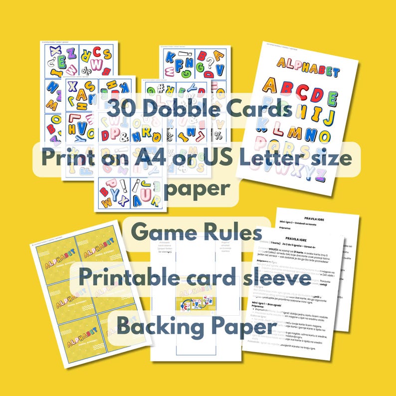Dobble ALPHABET, English Alphabet Learning Game – Learn & Play With ...