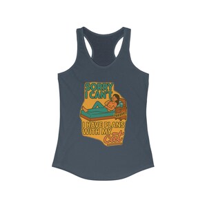 Cat Lover&#39;s Racerback Tank, Funny Cat Shirt, Women&#39;s Summer Top, Perfect Gift for Cat Moms, Casual Weekend Wear, Pet-Themed Apparel