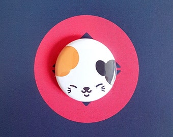 Pet Pin - cat face 1" pinback button