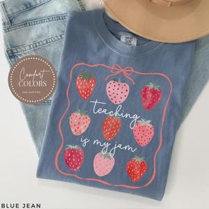 Comfort Colors Floral Teacher Shirt: Spring Gift Tee