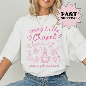 Comfort Colors Bachelorette Shirt: Doodle Coquette Wedding Tee