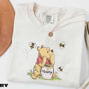 Comfort Colors Pooh Bear T-Shirt, Winnie The Pooh Shirt, Disney Trip Shirt, Pooh Bear Sweatshirt, Eating Honey Shirts, Disneyland Shirt