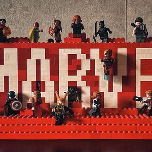 Unique Lego(ish) Avengers Diorama | 31 Minifigures | Eco-Friendly Handmade Build | Geek Collector’s Art