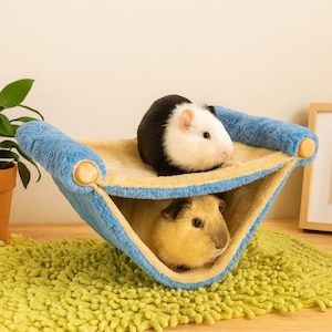 Soft Fleece Guinea Pig Hammock Bed – Double-Layer Hanging Cage Accessory for Small Pets | Cozy & Washable Hammock for Cavy