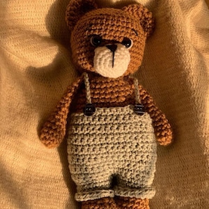 Crochet Bear | Handmade Amigurumi Teddy Bear | Soft Plush Toy | Baby Shower Gift | Stuffed Animal | Nursery Decor | Cute Bear Doll