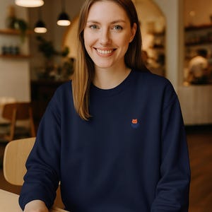 LIMITED EDITION Embroidered Cozy Cat In A Mug Sweatshirt - Fall Crewneck for Cat Lovers, Soft Girl Aesthetic Gift, Unisex Autumn Pullover