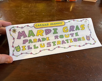 Mardi Gras Parade Route Illustrations