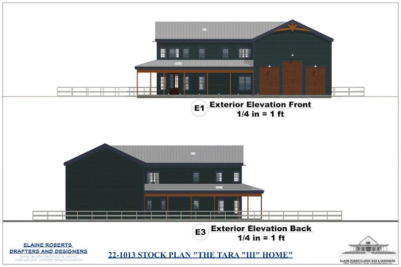 Barndominium/pole Barn Home Plan #22-1013, "the Tara Iii," - Etsy