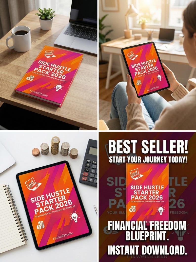 Ebook for People want extra income but do not know which side hustle to choose or how to start. Guide 2026