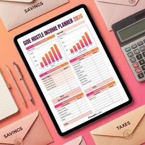 Pack de démarrage Side Hustle 2026 | Planificateur de revenu en ligne PDF image 8