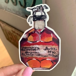 Adesivo Blanton's Bourbon / Vinile opaco impermeabile / Decalcomania per whisky