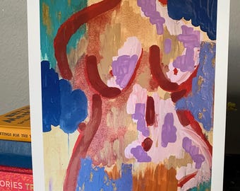 Cuerpo de mujer / Impresión giclée de arte original / Decoración para pared de galería