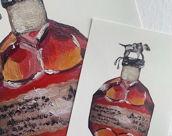 Lámina artística de bourbon de Blanton / Decoración de carrito de bar de whisky