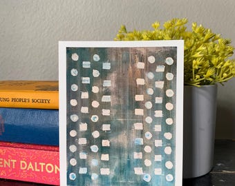 Impresión de arte abstracto moderno verde azulado / Arte de pared texturizado minimalista / Decoración neutra para el hogar