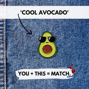 Pin de esmalte divertido de aguacate / Pin de aguacate lindo, broche de regalo para un amigo / Regalo divertido y lindo de aguacate / Tarjeta de aguacate / Amante del aguacate