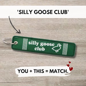 Silly Goose Club grappige sarcastische sleutelhanger | Geborduurde sleutelhanger Humoristisch cadeau-accessoire voor een vriend | Gedurfde statement brutale, onbeleefde sleutelhanger