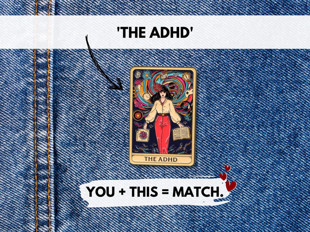 The ADHD Enamel Pin | Neurodivergence Mental Health Pin Badge, Brooch ...