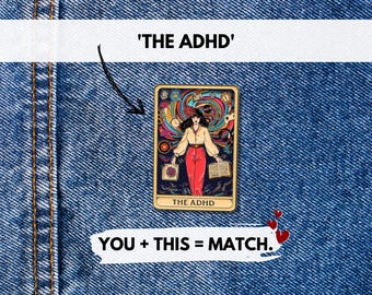 Der ADHS Emaille Pin | Neurodiversenz Mentale Gesundheit Pin Abzeichen, Brosche Geschenk | Aufmerksamkeit Mangel Geschenk Anstecknadel | ADHD, Autismus Humor Pin