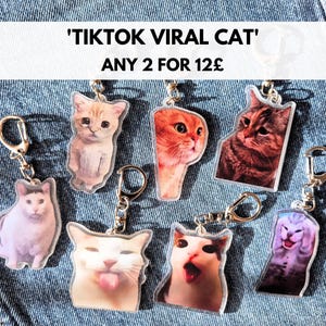 ChunlongFour Couple Gifts For Boyfriend Girlfriend Him Her Friend Valentine's Day Gift Cute Cat Keychain Set Matching Couple Stuff Best Ideal Gift For Christmas Birthday Stocking Stuffers