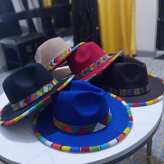 Colorful Cowboy Fedora Hats Tie Dye Felt Cowboy Hat, Structured Wide Brim Western Hat  main image 3