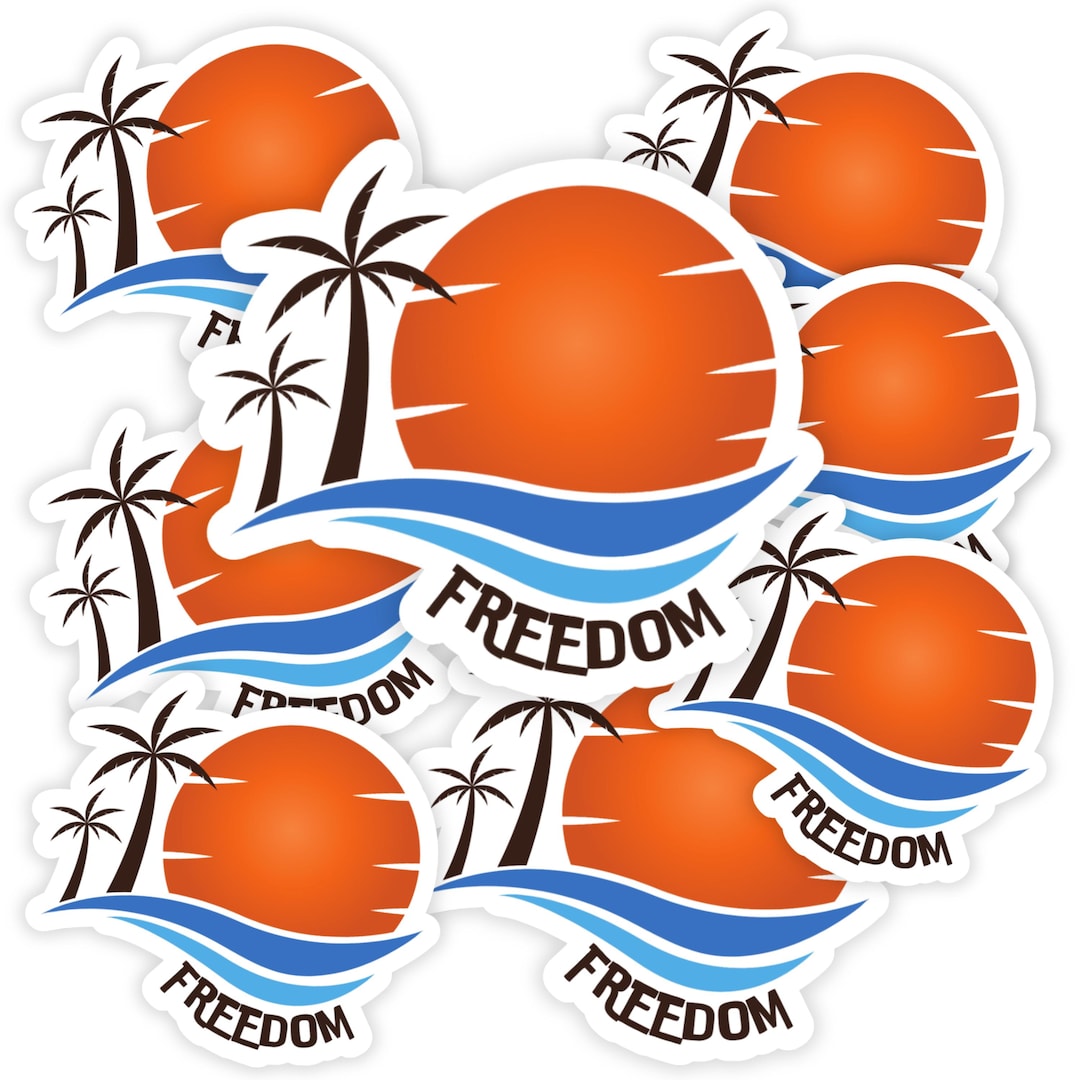 Freedom Sticker Retro Vintage Style Patriotic Sticker Patriotic Sticker ...