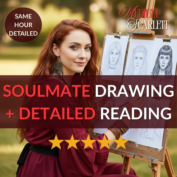 I Will Draw Your Soulmate, Psychic Artist Sketch & Detailed Reading, Future Husband/Wife Drawing, Soulmate Drawing, Same Day Delivery