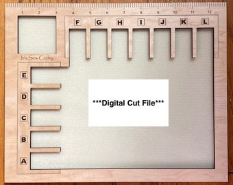 Archivos de corte SVG y LightBurn: Bandeja/tablero de cuentas con separadores intercambiables