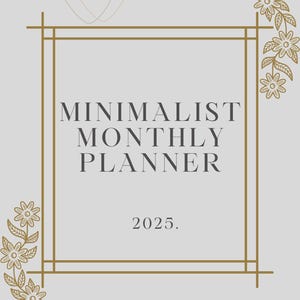Minimalist Monthly Planner