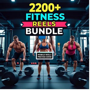 2200+ Gym Fitness Reels Bundle | Workout, Bodybuilding & Motivation Content