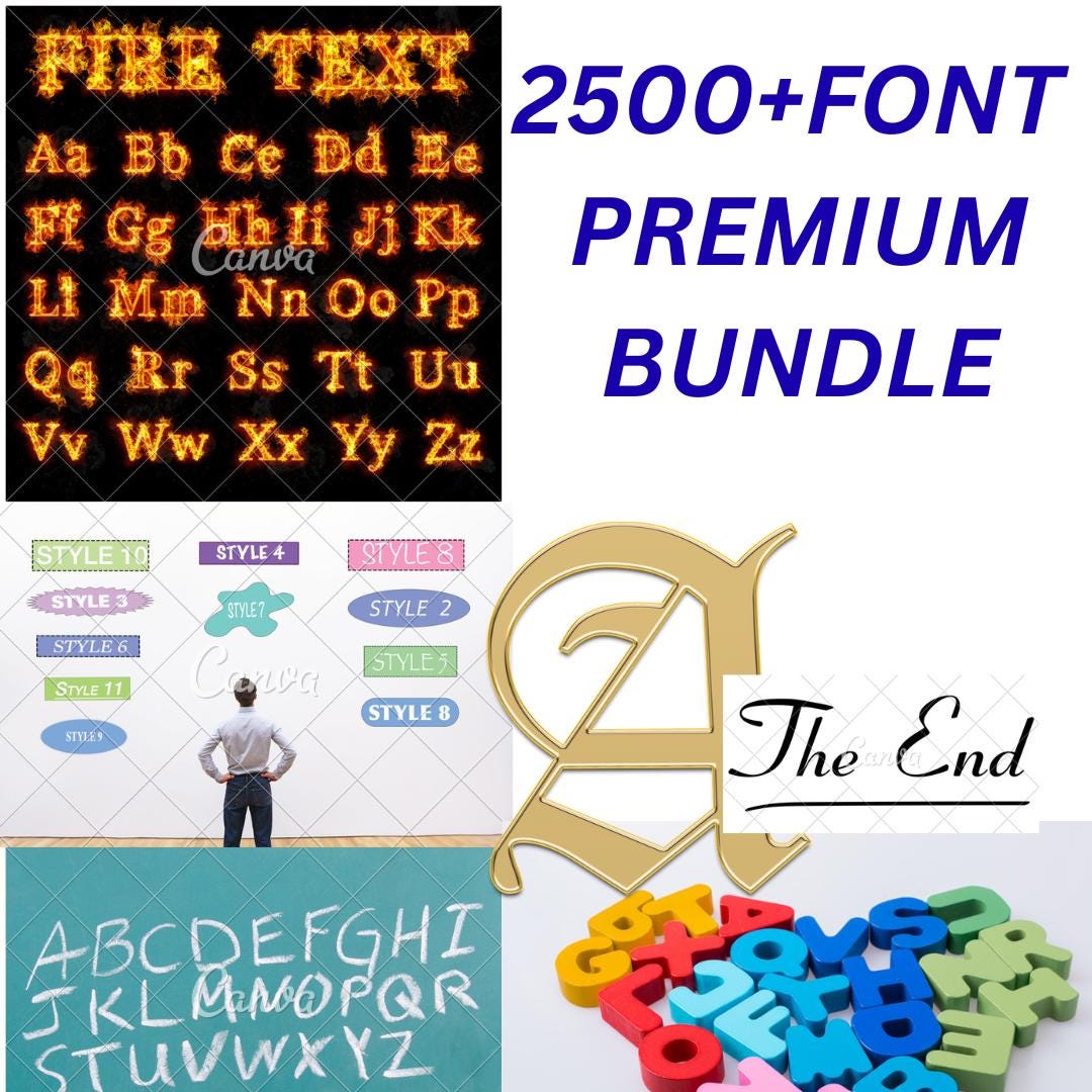 2500+ Premium Font Bundle | Ultimate Designer’s Collection | Modern ...