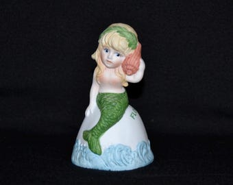 Vintage Ceramic Mermaid Florida Bell Weeki Wachee Souvenir