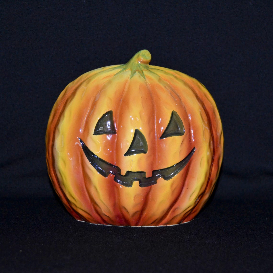 Vintage Ceramic Pumpkin Jack O Lantern Planter Unmarked Relpo - Etsy