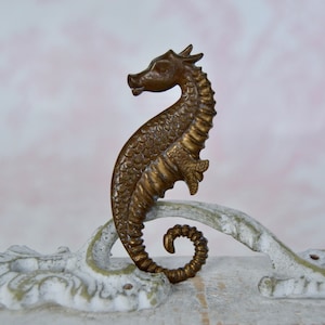 Vintage Seahorse Brooch Made of Thin Metal