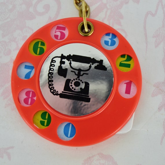 Vintage Plastic Telephone and Address Book Keychain w… Gem
