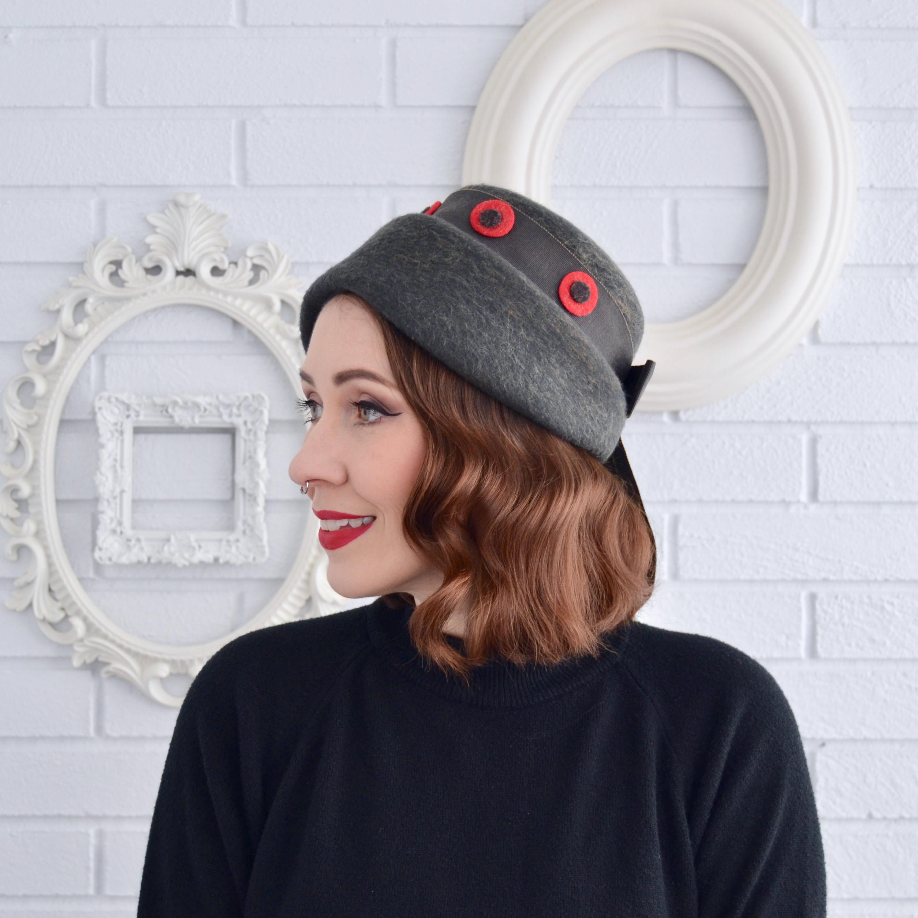 1940s Grey Hat - Etsy