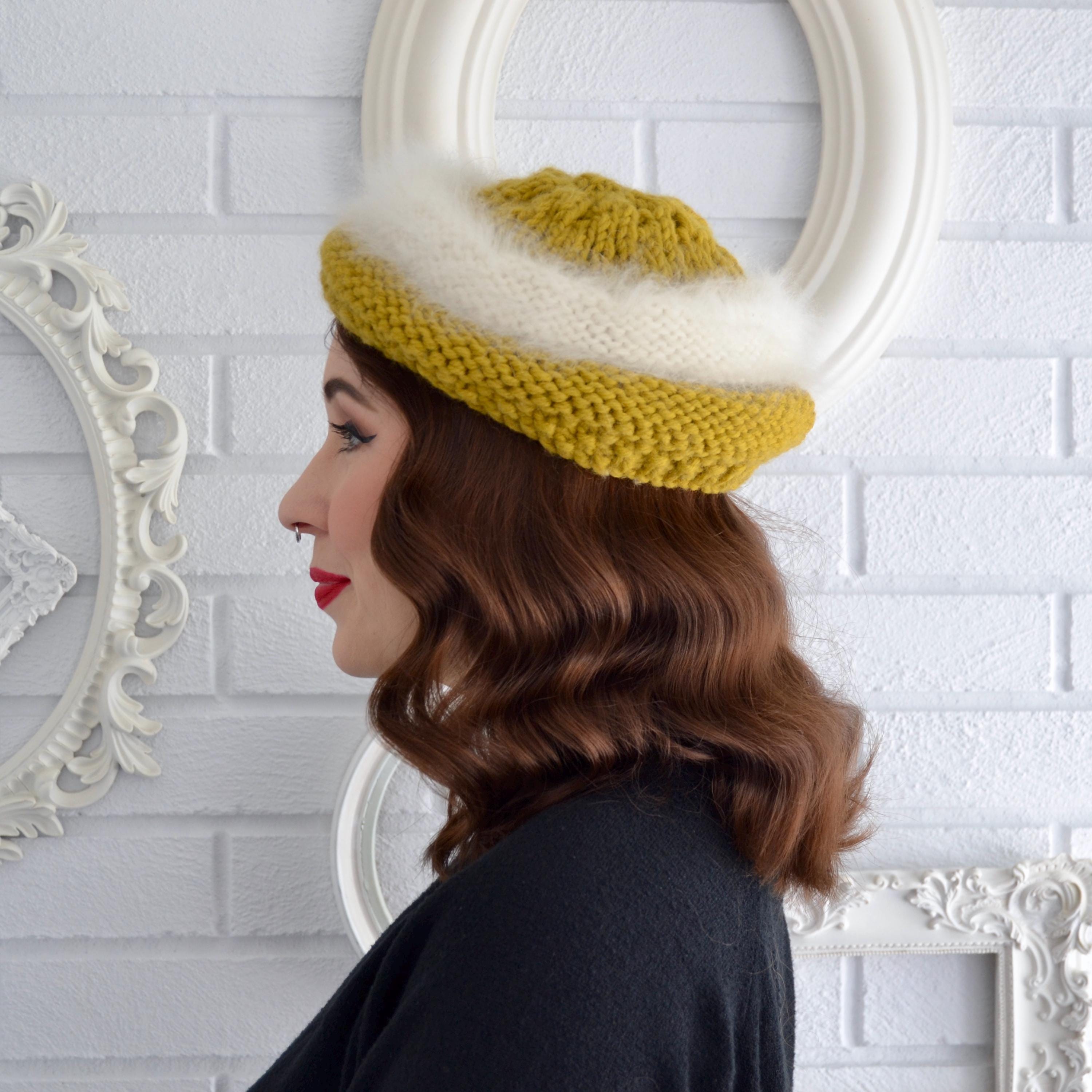 Vintage tan knitted angora brim hat Scala Wool Angora Hat | Mercari main image 3