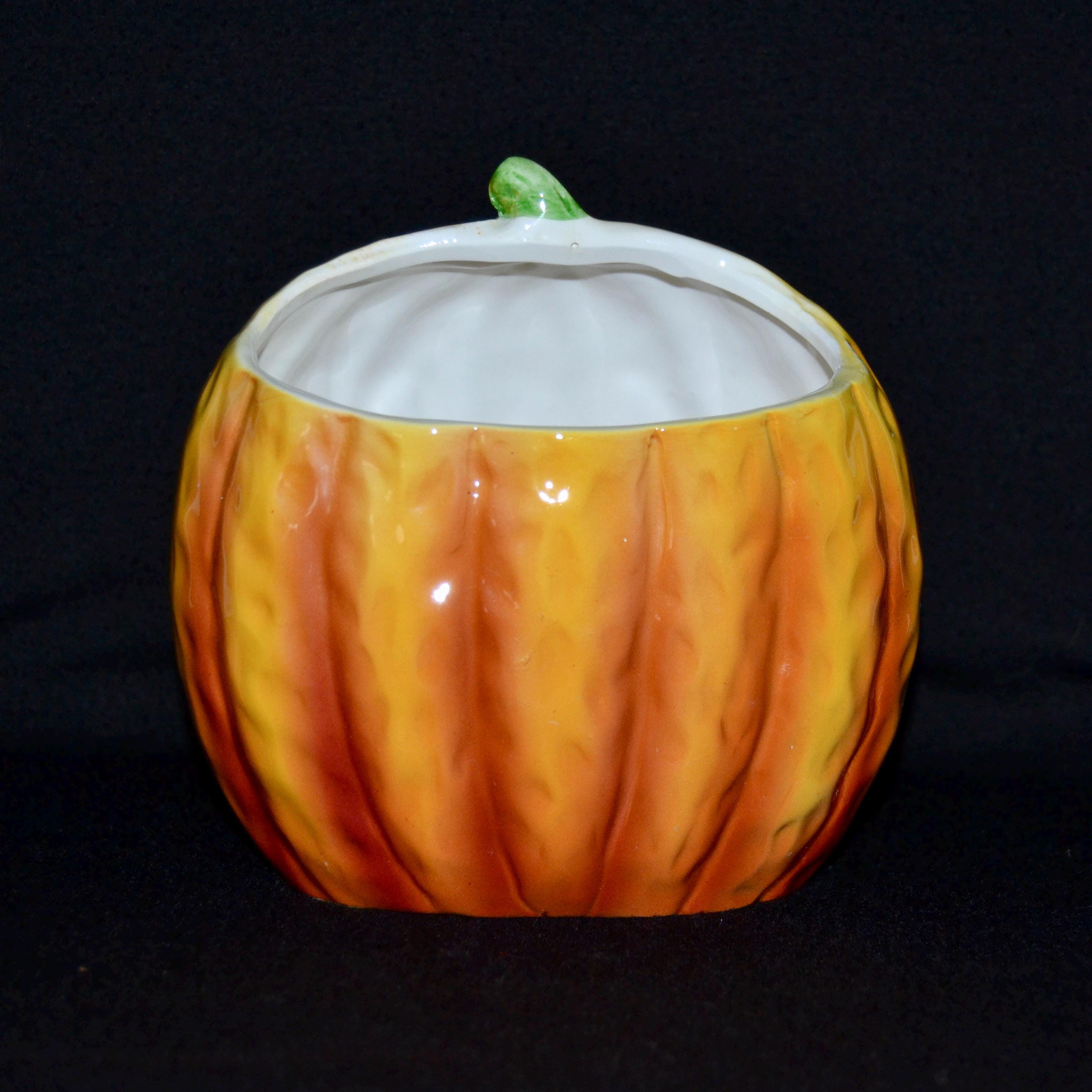 Vintage Ceramic Pumpkin Jack O Lantern Planter Unmarked Relpo - Etsy