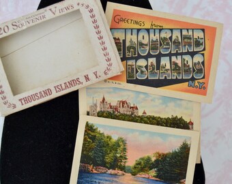 Vintage Thousand Islands New York Small Postcard Souvenir Packet with Twenty Postcards