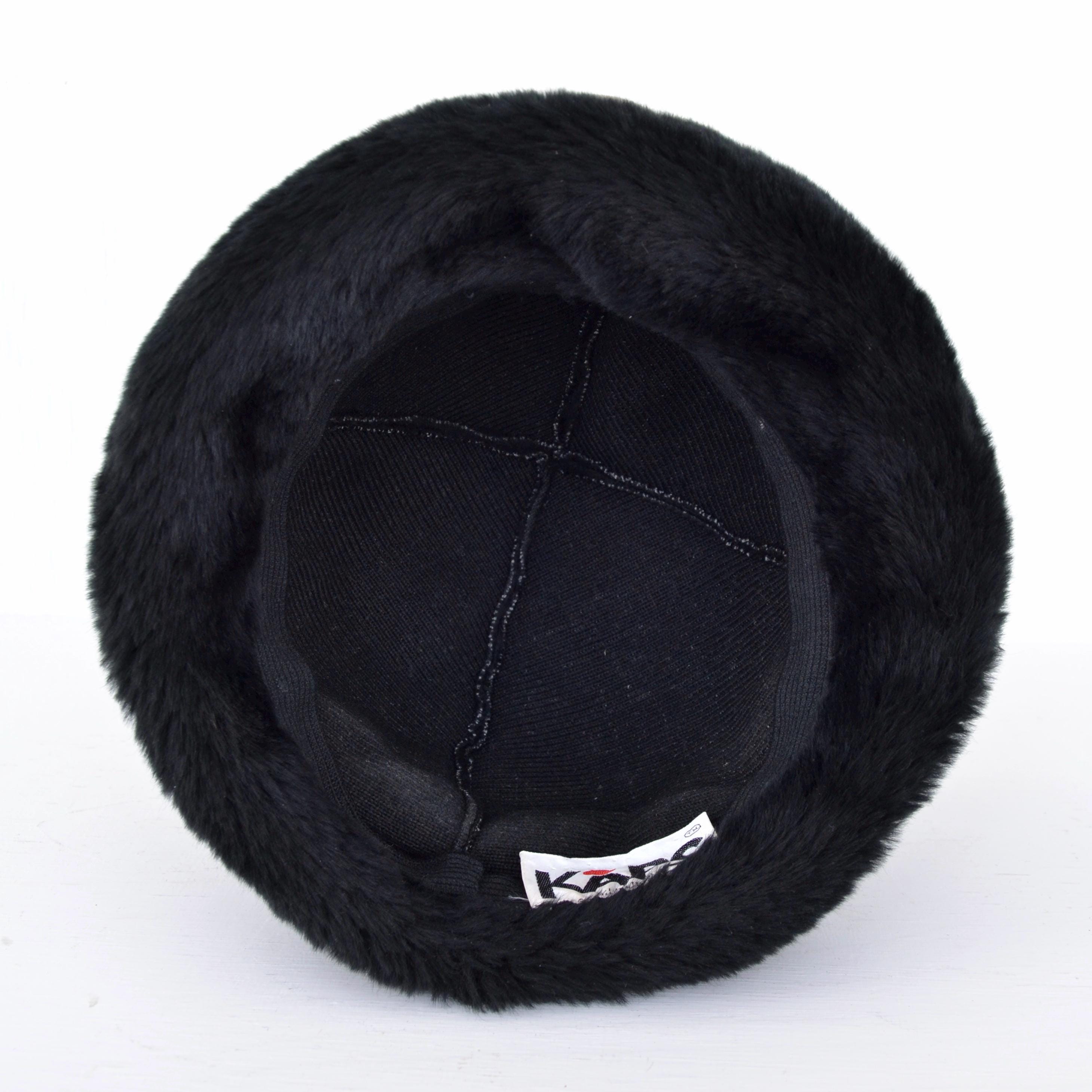 Vintage Black Faux Fur Classic Hat by Kaps Small Size - Etsy display picture 2