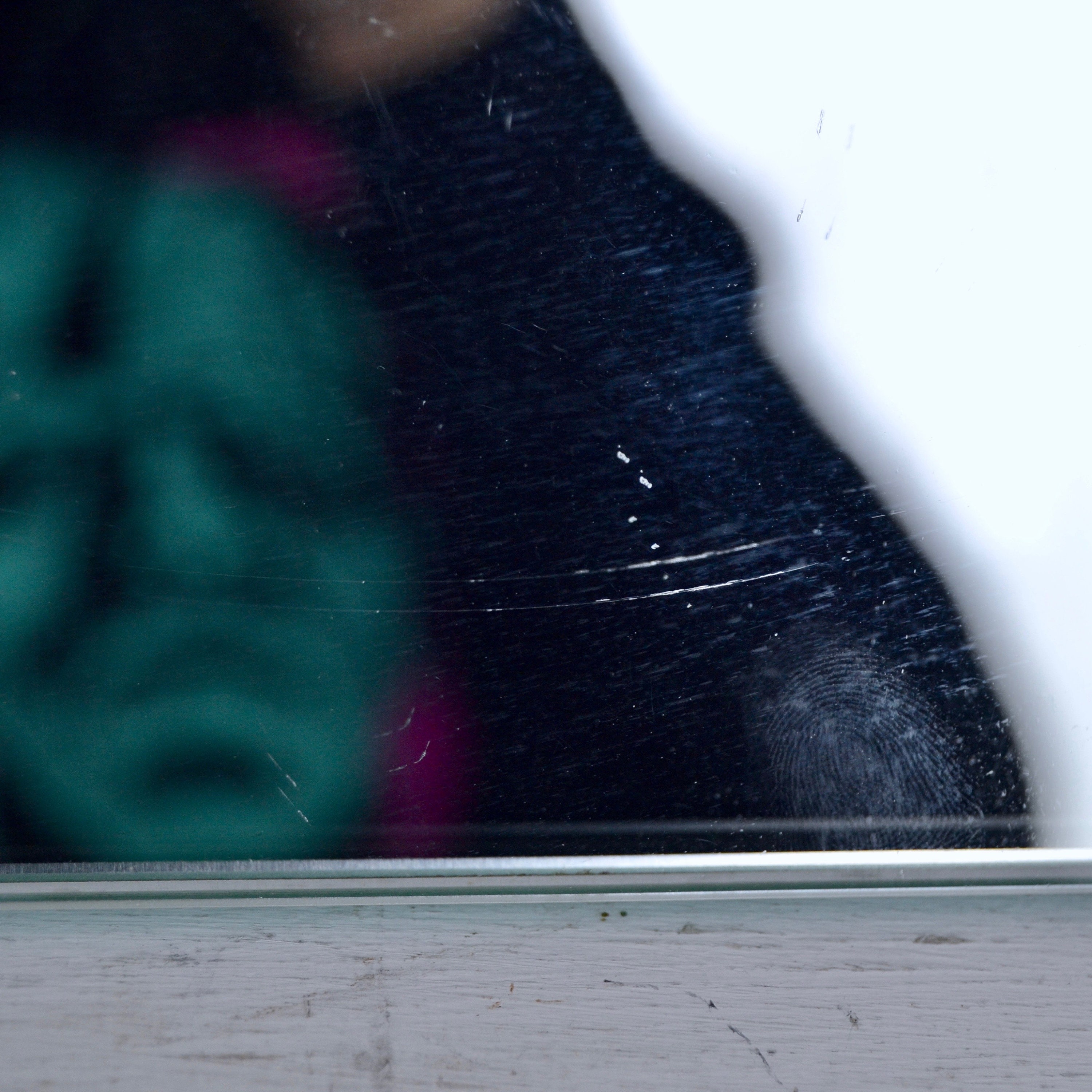 Vintage Glass Mirror Vanity Tray With Metal and Lucite Handles Etsy UK